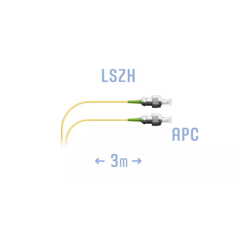 Шнур монтажный оптический FC/APC SM 3м, (0,9мм)